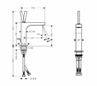 AXOR HANSGROHE CITTERIO LAVABO 180